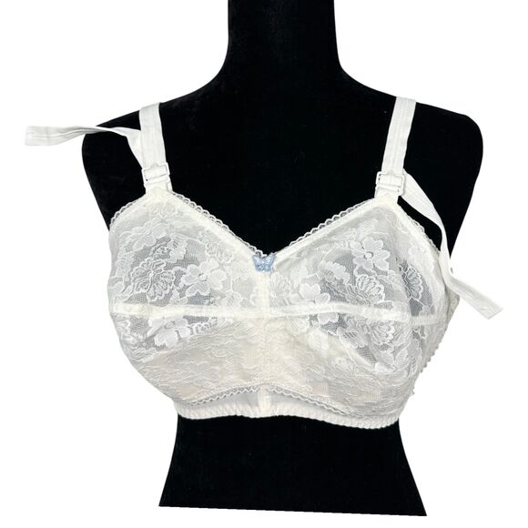 Figuerettes USA made 1960s Lace Bullet Bra 34 E – Unworn vintage deadstock - Picture 1 of 4